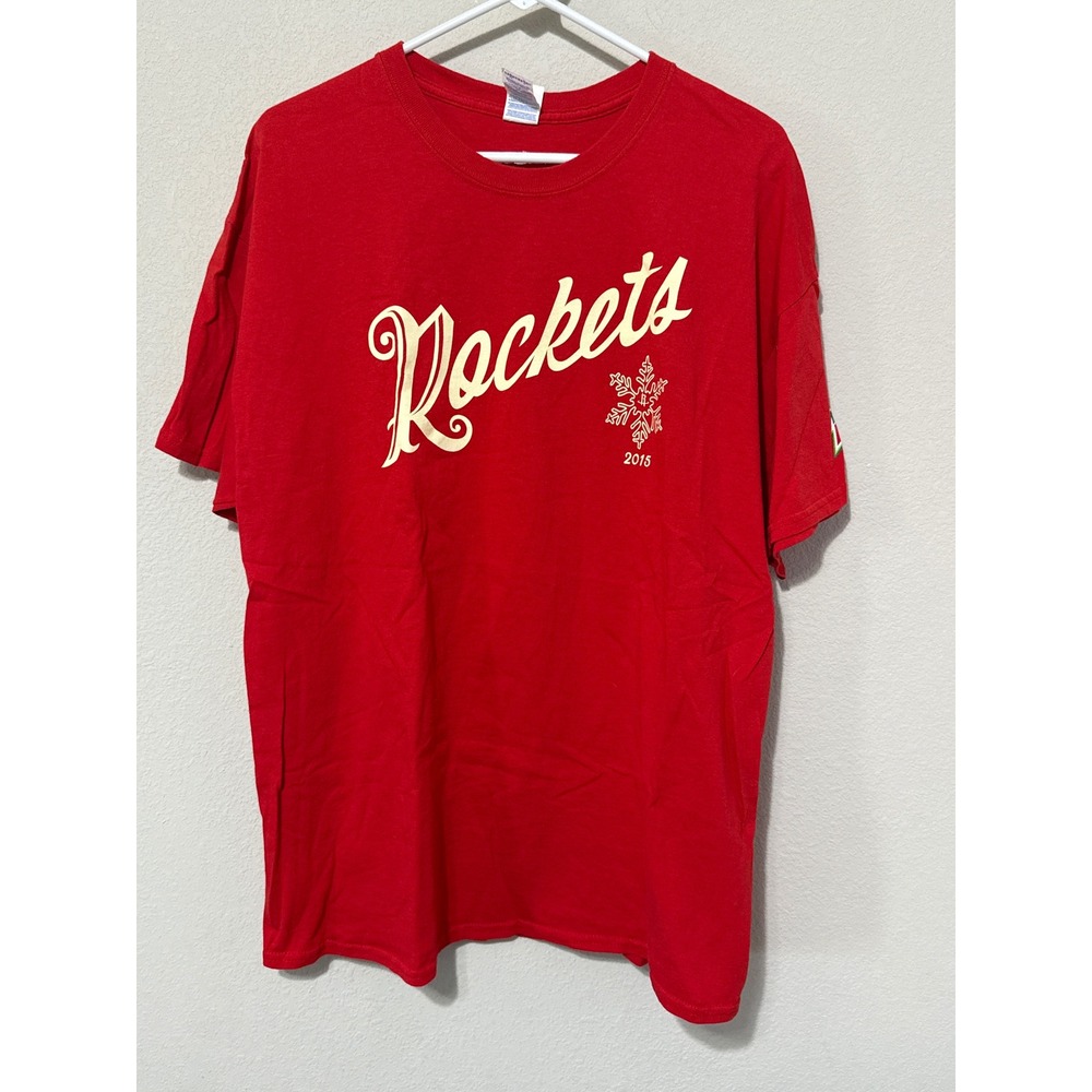 Houston Rockets T-Shirt Mens XL Red Christmas Day Game 2015 Graphic Tee